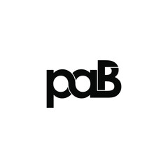 pab letter original monogram logo design