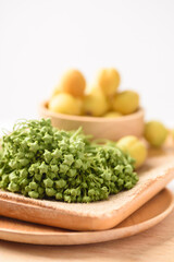 Organic local vegetable from northern Thai farmer  market on white background