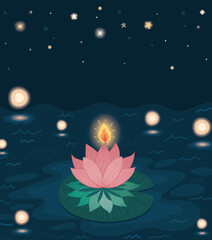 lotus flower on lake