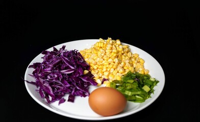 vegetable slices on a plate.