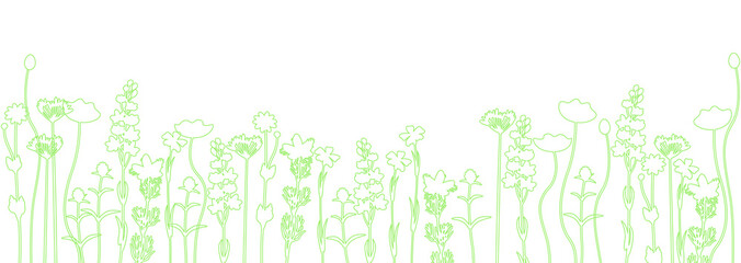 シンプルでナチュラルな緑の草花