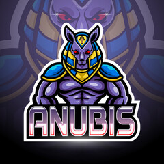 Anubis esport logo mascot design
