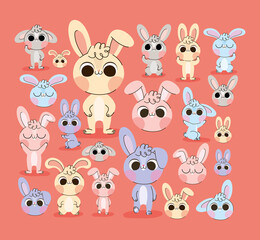cutes bunnies set