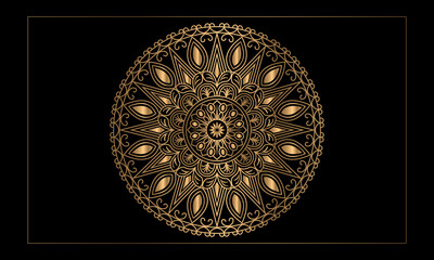 mandala Gradient golden color Vector Premium color Background Pattern Luxury ornamental mandala