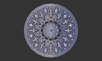 Luxury mandala Gradient golden color Vector Black color Background 