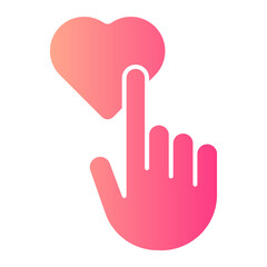 click heart gradient icon
