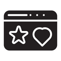 web browser glyph icon