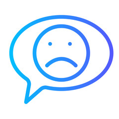 sad emoji gradient icon