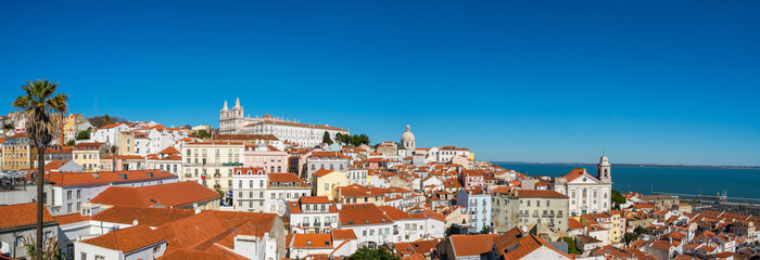 Alfama old town district of Lisbon, Portugal