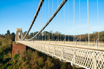 Clifton suspension bridge in Bristol, England