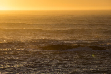 View of the Pacific Ocean along the California Coast, Mendocino, United States.