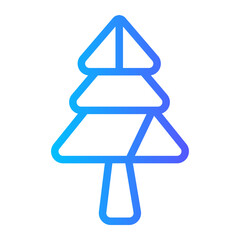 pine tree gradient icon
