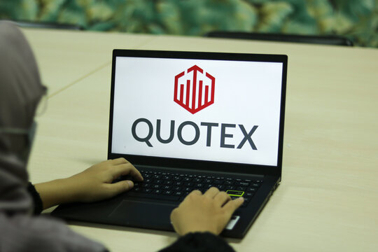 March 31, 2022, Yogyakarta, Indonesia: Quotex is a binary options platform that offers around 410 digital options trading assets.