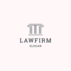 Law firm logo icon design template vector illustration