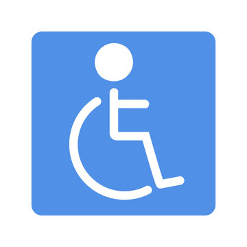 Wheelchair sign. Square sign. Vector.
