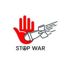 Fototapeta premium illustration for stop war campaign, vector art.