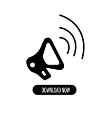 Loudspeaker icon vector, stock vector illustration flat