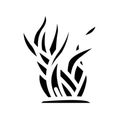 seaweed natural ingredient glyph icon vector. seaweed natural ingredient sign. isolated contour symbol black illustration
