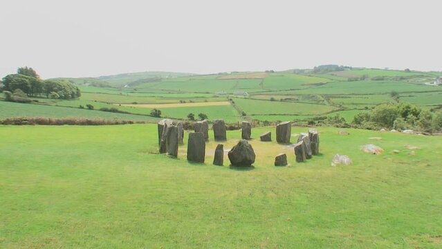 The Drombeg Stone Circle in County Cork, in Ireland.