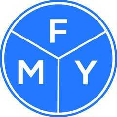 FMY letter logo design on black background. FMY  creative initials letter logo concept. FMY letter design.