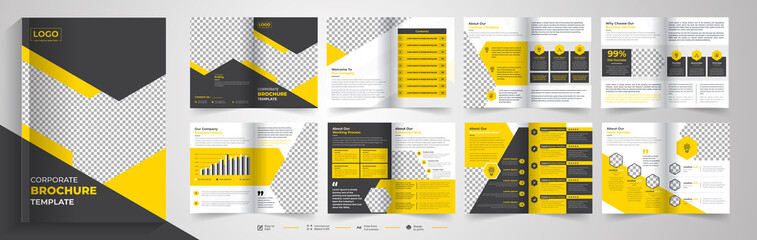 Company Profile Design,Br Design,lookbook Design,magazine Design,catalog Design,new Clean And Simple 12 Page Brochure Template Layout,corporate Theme 16 Pages Business Company Profile Brochure Design,