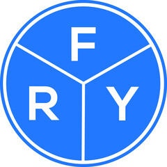 FRY letter logo design on White background. FRY creative Circle letter logo concept. FRY letter design. 