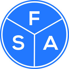 FSA letter logo design on White background. FSA creative Circle letter logo concept. FSA letter design. 