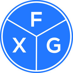 FXG letter logo design on black background. FXG  creative initials letter logo concept. FXG letter design.
