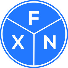 FXN letter logo design on black background. FXN  creative initials letter logo concept. FXN letter design.
