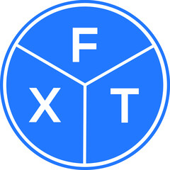 FXT letter logo design on black background. FXT  creative initials letter logo concept. FXT letter design.
