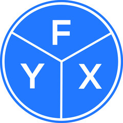 FYX letter logo design on black background. FYX  creative initials letter logo concept. FYX letter design.
