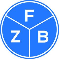 Fototapeta premium FZB letter logo design on black background. FZB creative initials letter logo concept. FZB letter design. 