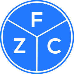FZC letter logo design on black background. FZC  creative initials letter logo concept. FZC letter design.
