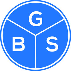 GBS letter logo design on White background. GBS creative Circle letter logo concept. GBS letter design. 