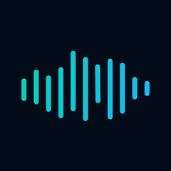 Naklejka na ściany i meble Sound wave logo icon music logo design vector illustration 