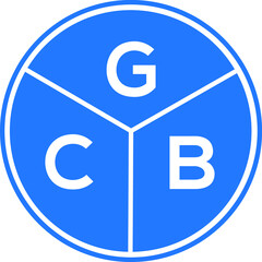 GCB letter logo design on White background. GCB creative Circle letter logo concept. GCB letter design. 