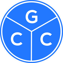 GCC letter logo design on White background. GCC creative Circle letter logo concept. GCC letter design. 