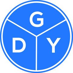 GDY letter logo design on White background. GDY creative Circle letter logo concept. GDY letter design.  - obrazy, fototapety, plakaty