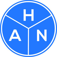 HAN letter logo design on black background. HAN  creative initials letter logo concept. HAN letter design.