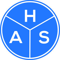 HAS letter logo design on black background. HAS  creative initials letter logo concept. HAS letter design.