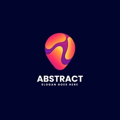 Vector Logo Illustration Abstract Gradient Colorful Style.