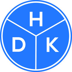 HDK letter logo design on black background. HDK  creative initials letter logo concept. HDK letter design.