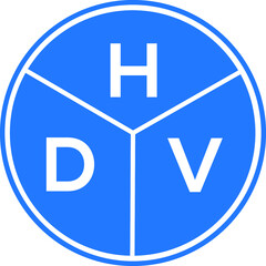 HDV letter logo design on black background. HDV  creative initials letter logo concept. HDV letter design.