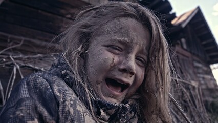 Children without a home, apocalypse, war