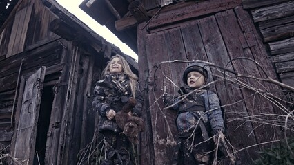 Children without a home, apocalypse, war