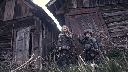 Children without a home, apocalypse, war