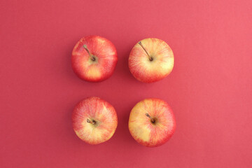 .Red apples.