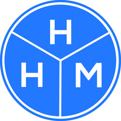 HHM letter logo design on White background. HHM creative Circle letter logo concept. HHM letter design. 