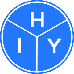 HIY letter logo design on black background. HIY creative  initials letter logo concept. HIY letter design.