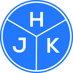 HJK letter logo design on black background. HJK creative  initials letter logo concept. HJK letter design.